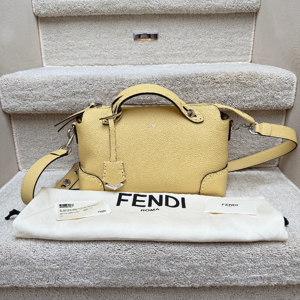 FENDI Cuoio Romano Sellerissima Medium By The Way Boston Bag Sorbetto